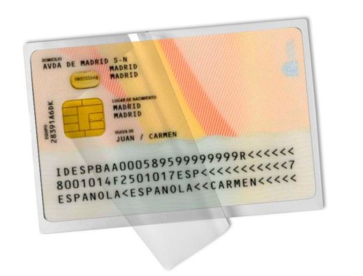 Bolsa de plastificar q-connect 110 x 75 mm 125 mc carnet de identidad caja de 100 unidades