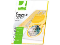 Bolsa de plastificar q-connect 325 x 220 mm 80 mc folio caja de 100 unidades
