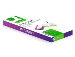 Bolsa de plastificar q-connect 67 x 98 mm 125 mc con clip para tarjetas de visita caja de 25 unidades