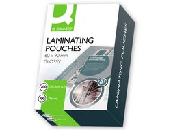 Bolsa de plastificar q-connect 90 x 60 mm 200 mc carnet de nif caja de 100 unidades