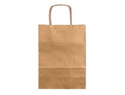 Bolsa kraft q-connect natural asa retorcida 240x100x310 mm