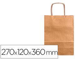 Bolsa Kraft Q-Connect Natural Asa Retorcida 270X120X360 Mm