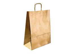 Bolsa kraft q-connect oro asa retorcida 240x100x310 mm