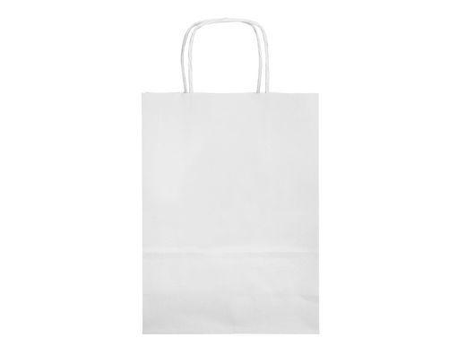 Bolsa papel q-connect celulosa blanco l con asa retorcida 320x400x14 mm