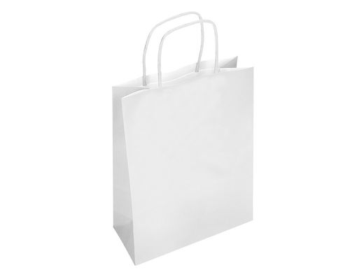 Bolsa papel q-connect celulosa blanco l con asa retorcida 320x400x14 mm