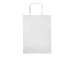Bolsa papel q-connect celulosa blanco s con asa retorcida 240x320x10 mm