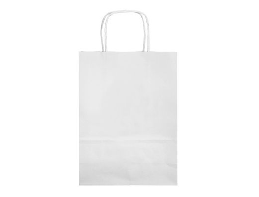 Bolsa papel q-connect celulosa blanco xs con asa retorcida 180x240x80 mm