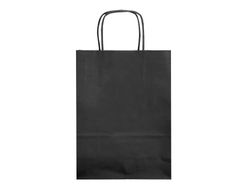 Bolsa papel q-connect celulosa negro m con asa retorcida 270x370x12 mm
