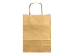 Bolsa papel q-connect kraft oro l con asa retorcida 320x400x14 mm