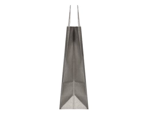 Bolsa papel q-connect kraft plata xs con asa retorcida 180x240x80 mm