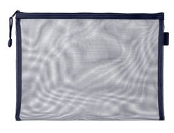 Bolsa zipper bag liderpapel poliester transpirable multiusos din A4 azul marino