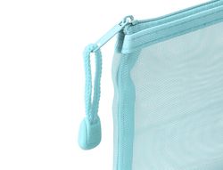 Bolsa zipper bag liderpapel poliester transpirable multiusos din A4 azul pastel