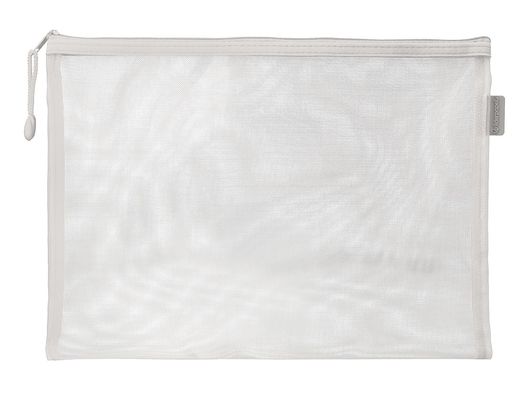 Bolsa zipper bag liderpapel poliester transpirable multiusos din A4 blanco