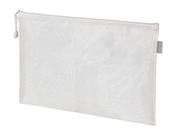 Bolsa zipper bag liderpapel poliester transpirable multiusos din A4 blanco