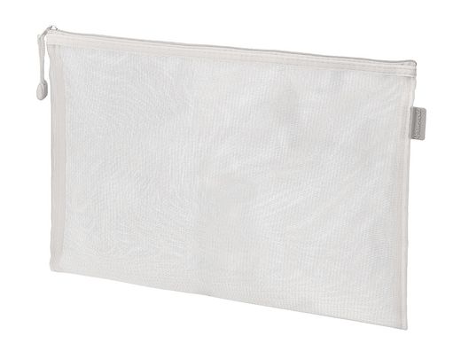 Bolsa zipper bag liderpapel poliester transpirable multiusos din A4 blanco