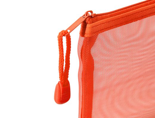 Bolsa zipper bag liderpapel poliester transpirable multiusos din A4 naranja