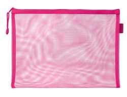Bolsa zipper bag liderpapel poliester transpirable multiusos din A4 rosa