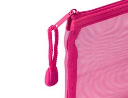 Bolsa zipper bag liderpapel poliester transpirable multiusos din A4 rosa