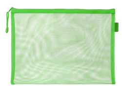 Bolsa zipper bag liderpapel poliester transpirable multiusos din A4 verde pastel