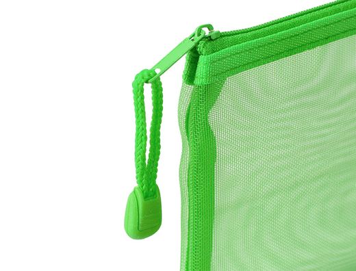 Bolsa zipper bag liderpapel poliester transpirable multiusos din A4 verde pastel