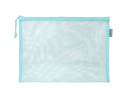 Bolsa zipper bag liderpapel poliester transpirable multiusos din A5 azul pastel