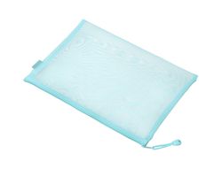 Bolsa zipper bag liderpapel poliester transpirable multiusos din A5 azul pastel