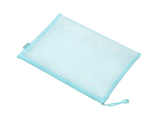 Bolsa zipper bag liderpapel poliester transpirable multiusos din A5 azul pastel