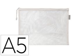Bolsa zipper bag liderpapel poliester transpirable multiusos din A5 blanco