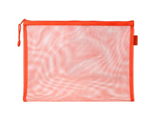 Bolsa zipper bag liderpapel poliester transpirable multiusos din A5 naranja