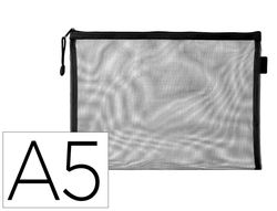 Bolsa zipper bag liderpapel poliester transpirable multiusos din A5 negro