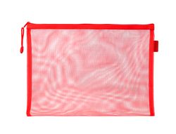 Bolsa zipper bag liderpapel poliester transpirable multiusos din A5 rojo
