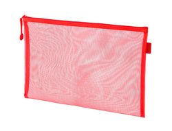 Bolsa zipper bag liderpapel poliester transpirable multiusos din A5 rojo