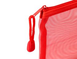 Bolsa zipper bag liderpapel poliester transpirable multiusos din A5 rojo