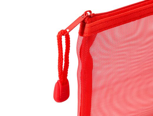 Bolsa zipper bag liderpapel poliester transpirable multiusos din A5 rojo
