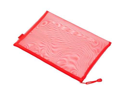 Bolsa zipper bag liderpapel poliester transpirable multiusos din A5 rojo