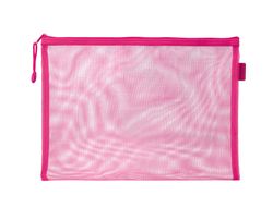 Bolsa zipper bag liderpapel poliester transpirable multiusos din A5 rosa