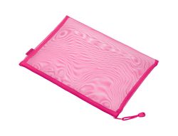 Bolsa zipper bag liderpapel poliester transpirable multiusos din A5 rosa