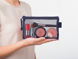 Bolsa zipper bag liderpapel poliester transpirable multiusos din a6 azul marino