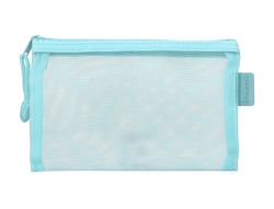 Bolsa zipper bag liderpapel poliester transpirable multiusos din a6 azul pastel