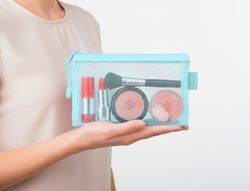 Bolsa zipper bag liderpapel poliester transpirable multiusos din a6 azul pastel