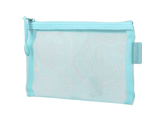 Bolsa zipper bag liderpapel poliester transpirable multiusos din a6 azul pastel