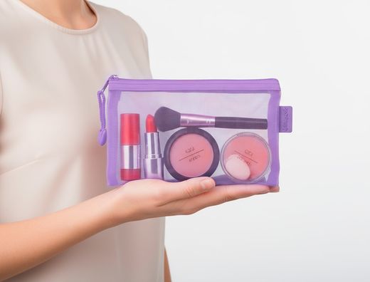 Bolsa zipper bag liderpapel poliester transpirable multiusos din a6 morado pastel