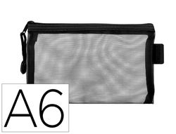 Bolsa zipper bag liderpapel poliester transpirable multiusos din a6 negro