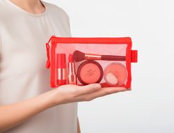 Bolsa zipper bag liderpapel poliester transpirable multiusos din a6 rojo
