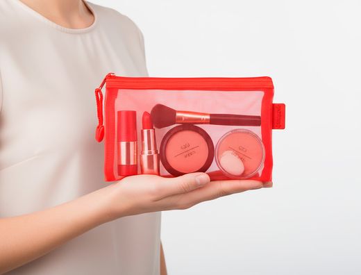 Bolsa zipper bag liderpapel poliester transpirable multiusos din a6 rojo