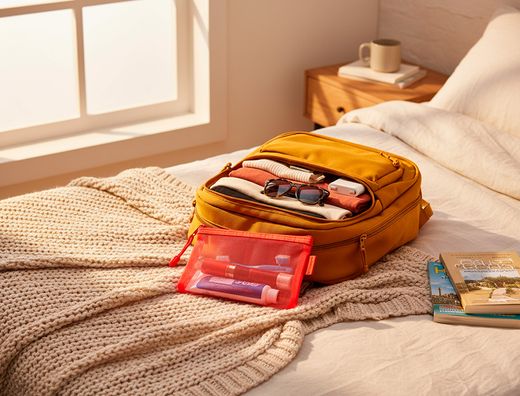 Bolsa zipper bag liderpapel poliester transpirable multiusos din a6 rojo