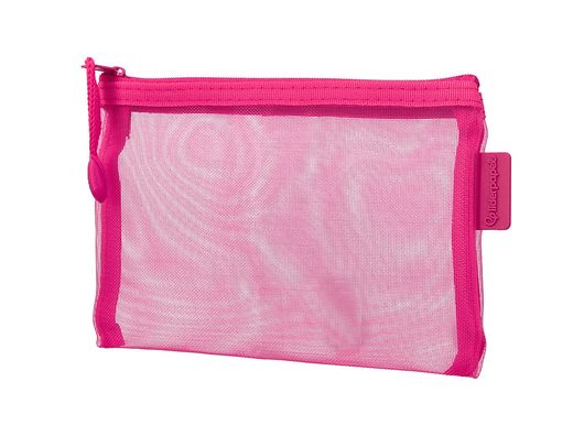 Bolsa zipper bag liderpapel poliester transpirable multiusos din a6 rosa