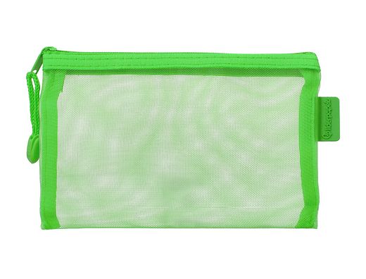 Bolsa zipper bag liderpapel poliester transpirable multiusos din a6 verde pastel