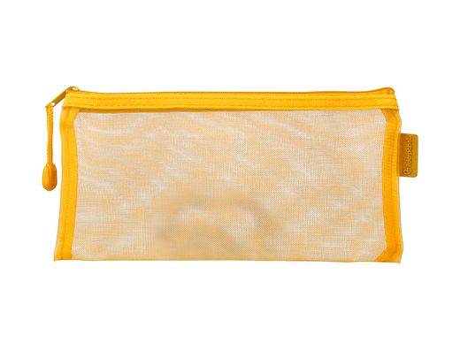 Bolsa zipper bag liderpapel poliester transpirable multiusos ticket 230x115 mm amarillo