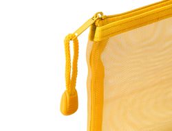 Bolsa zipper bag liderpapel poliester transpirable multiusos ticket 230x115 mm amarillo